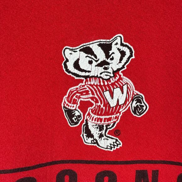 VTG Santee Red Heavyweight 1999 Rose Bowl Wisconsin Badgers Sweatshirt Large - Picture 4 of 16